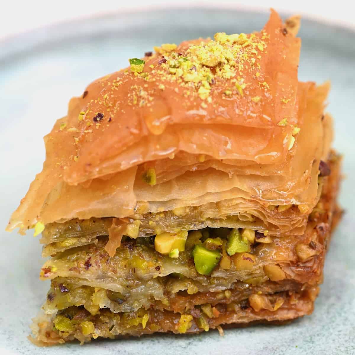 Baklava - Greek pastry made from crispy flaky dough. Baked to perfection and covered with light syrup.